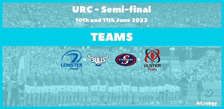 URC 2022 - Semi-finals Team Announcements : Leinster vs Bulls and Stormers vs Ulster