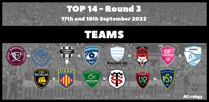 Top 14 2023 - Round 3 Team Announcements