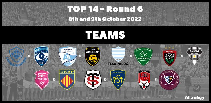 Top 14 2023 - Round 6 Team Announcements