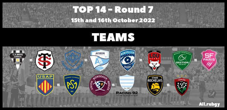 Top 14 2023 - Round 7 Team Announcements