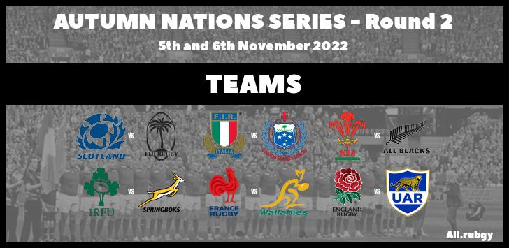 Autumn Nations Series 2023 - Round 2 Team Announcements