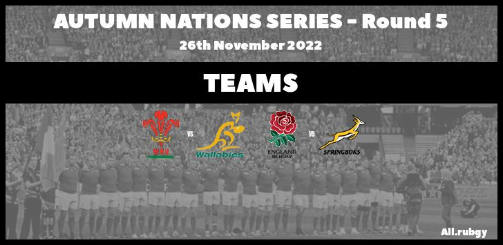 Autumn Nations Series 2023 - Round 5 Team Announcements