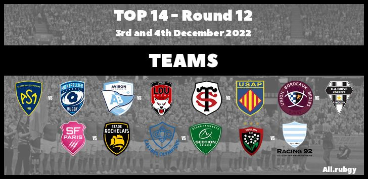 Top 14 2023 - Round 12 Team Announcements