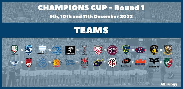 Champions Cup 2023 - Round 1 Team Announcements