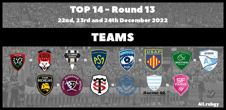 Top 14 2023 - Round 13 Team Announcements