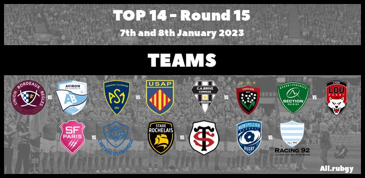 Top 14 2023 - Round 15 Team Announcements