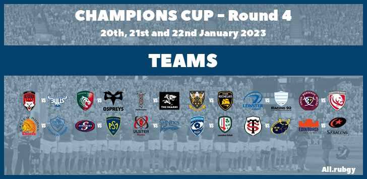 Champions Cup 2023 - Round 4 Team Announcements