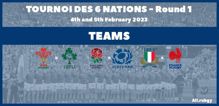 6 Nations 2023 - Round 1 Team Announcements