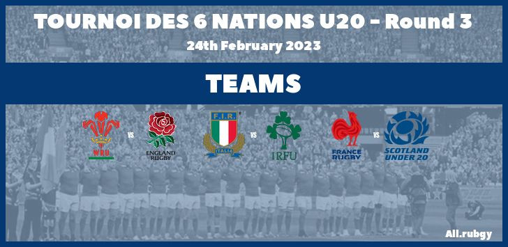6 Nations U20 2023 - Round 3 Team Announcements