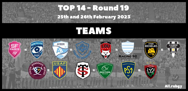 Top 14 2023 - Round 19 Team Announcements