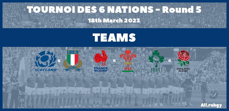 6 Nations 2023 - Round 5 Team Announcements