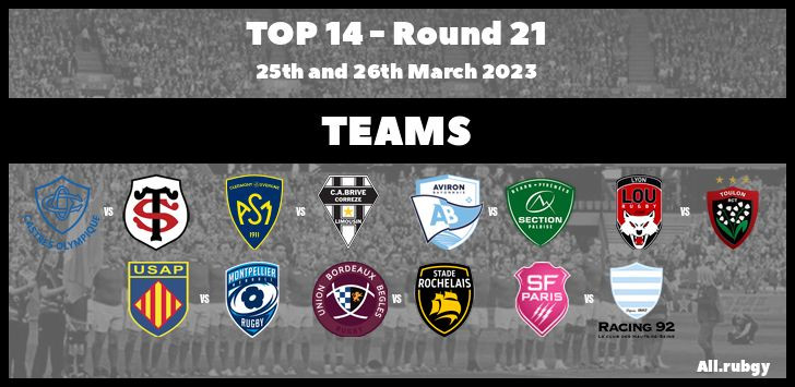 Top 14 2023 - Round 21 Team Announcements