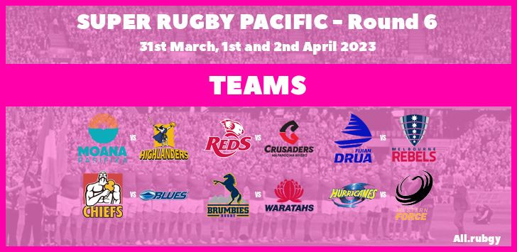 Super Rugby Pacific 2023 - Round 6 Team Announcements