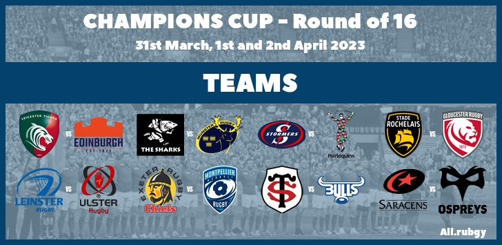 Champions Cup 2023 -  Round of 16 Team Announcements