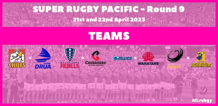 Super Rugby Pacific 2023 - Round 9 Team Announcements