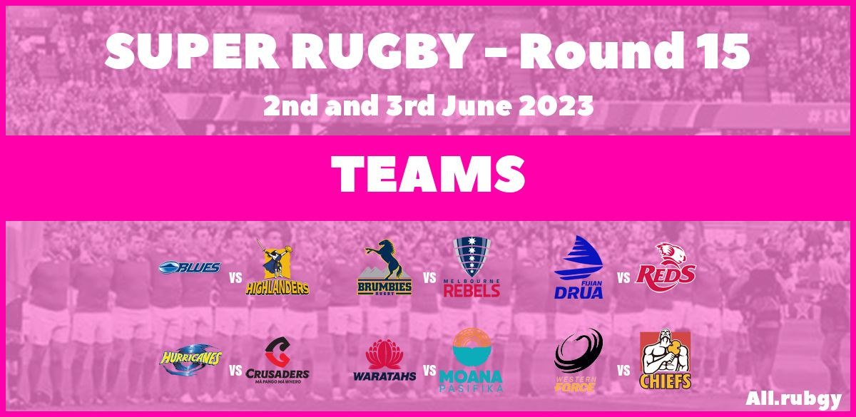 Super Rugby 2023 - Round 15 Team Announcements