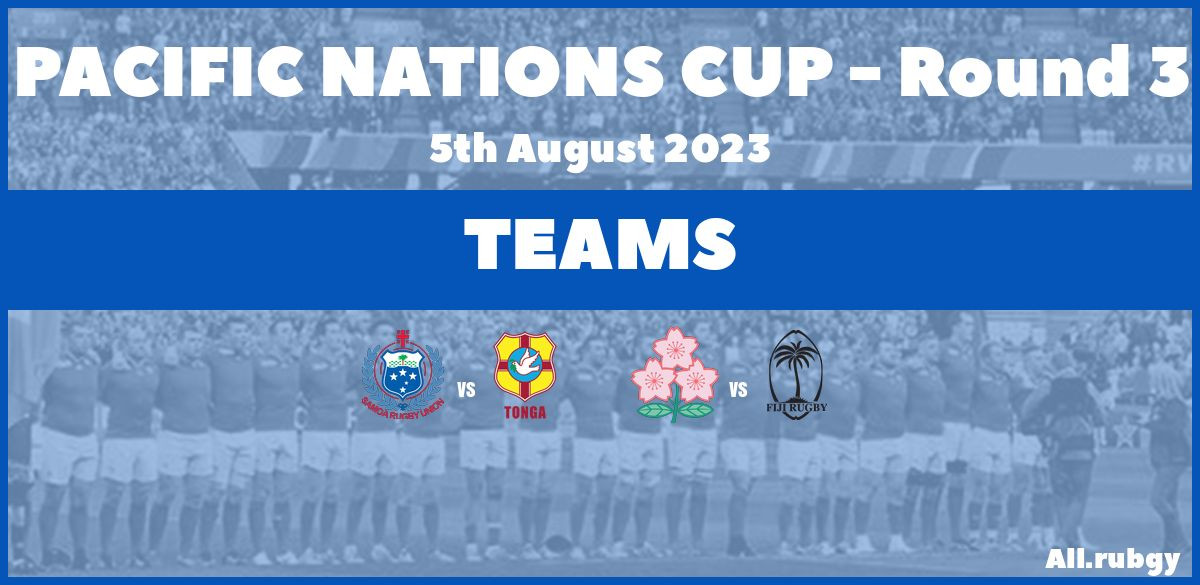 Pacific Nations Cup 2023 - Round 3 Team Announcements