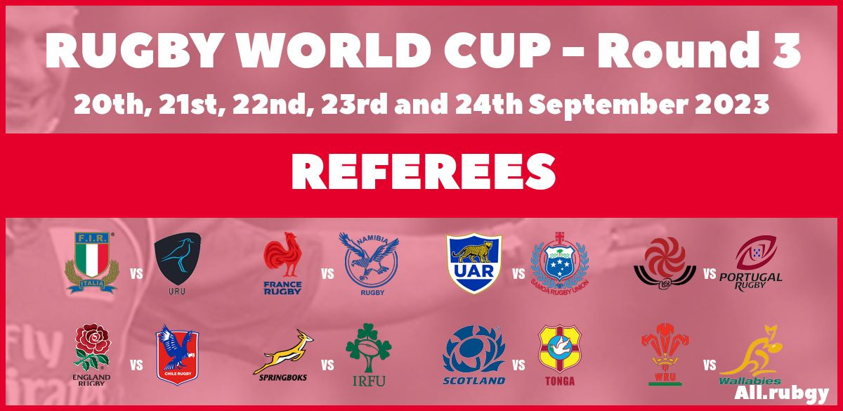 RWC - Round 3 : Referee Appointments