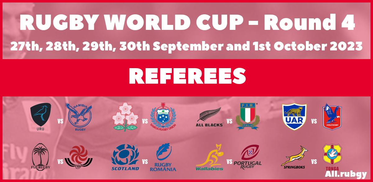 RWC - Round 4 : Referee Appointments