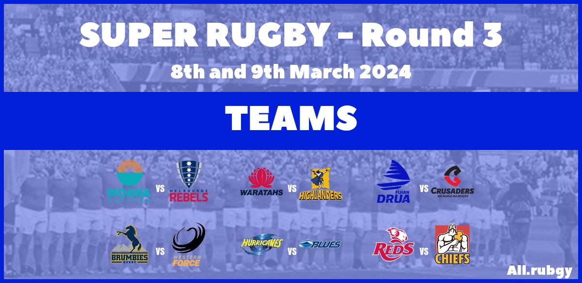 Super Rugby 2024 Round 3 Team Announcements All Rugby   News2343 