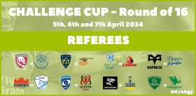 Challenge Cup -  Round of 16 : Referee Appointments